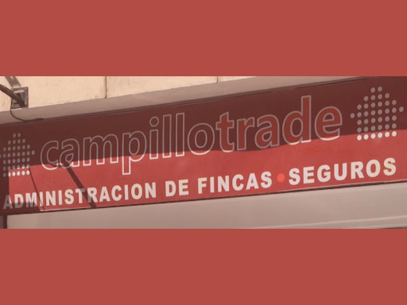 Cartel de fachada de Campillo Trade